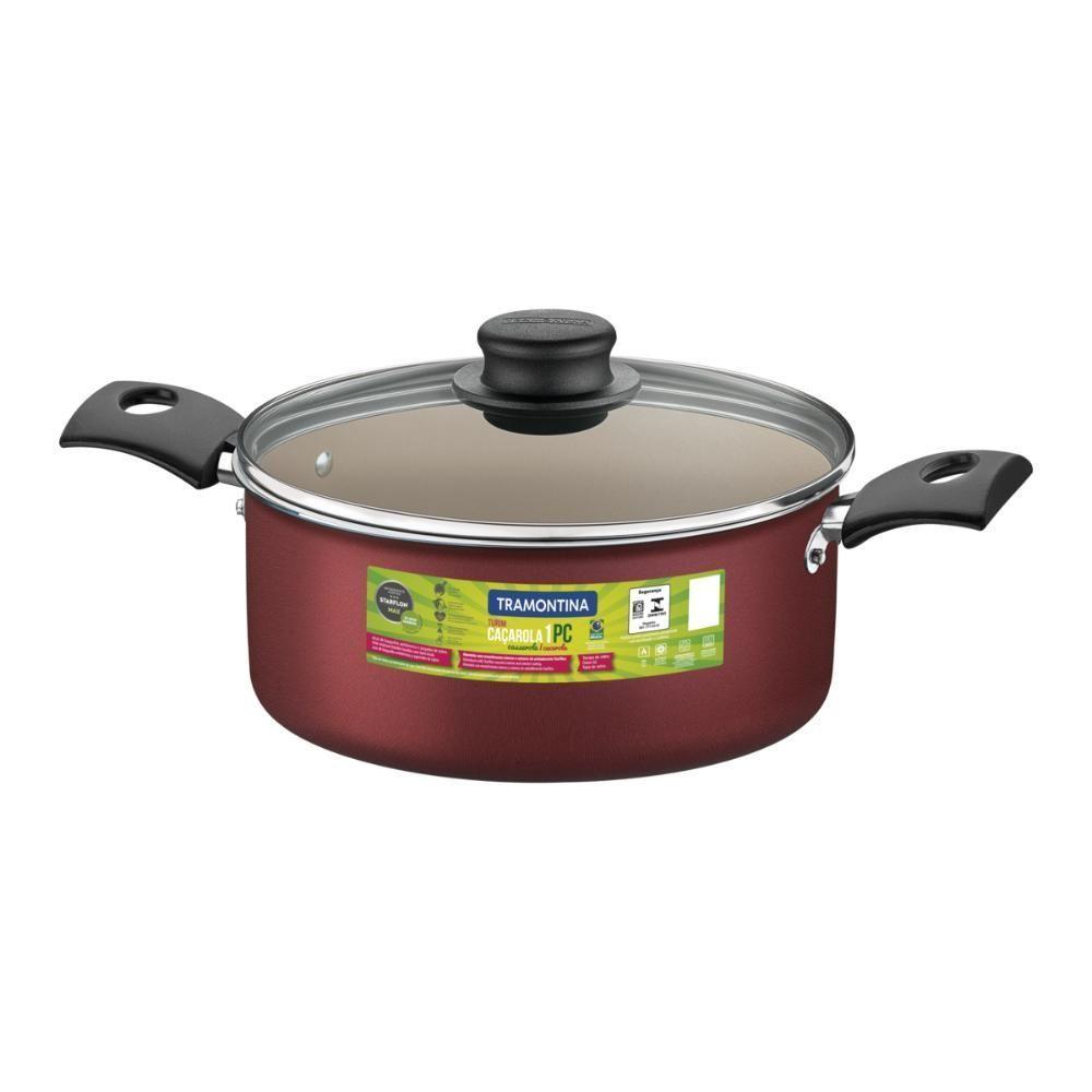 Caçarola Tramontina Turim Antiaderente Vermelha 24 Cm 4,9 - 1