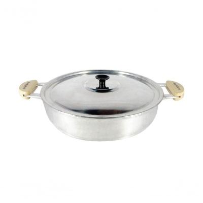 Frigideira Panela Alumínio Fundido Polida Alça Meia Lua 45Cm