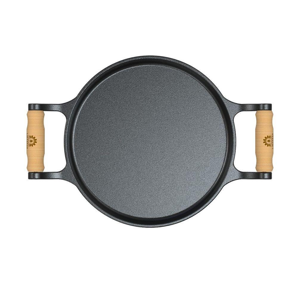 Frigideira Ferro Fundido Com Alças De Madeira Sem Tampa 22Cm - 1
