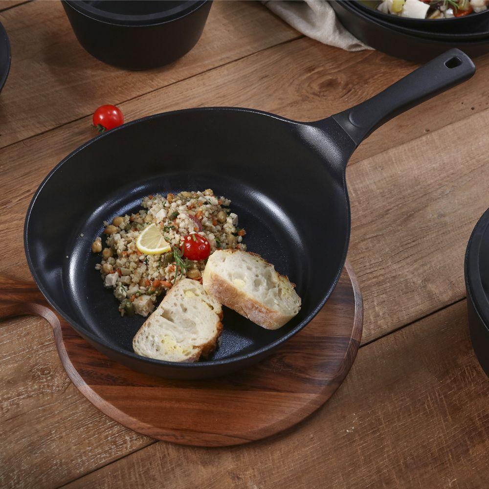 Frigideira Wok 24Cm Neoflam Vulkan Aluminio Injetado Preto - 4