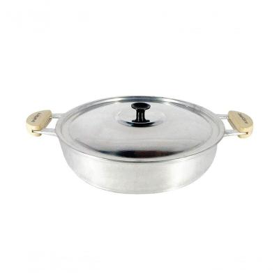 Frigideira Panela Alumínio Fundido Polida Alça Meia Lua 40Cm