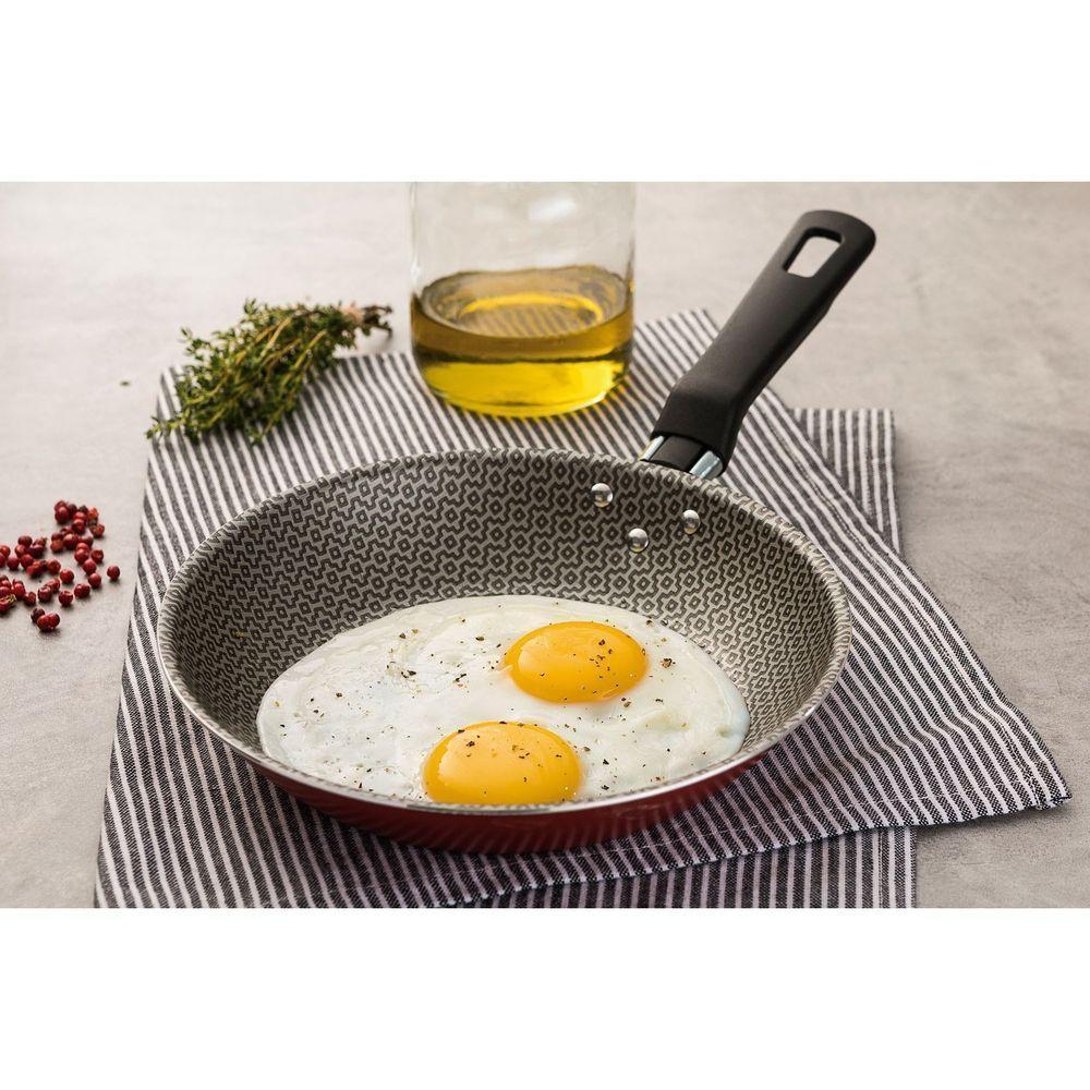 Frigideira Loreto Alumínio Antiaderente Starflon Cabo Baquelite 22 Cm 1,1l Vermelho - 4