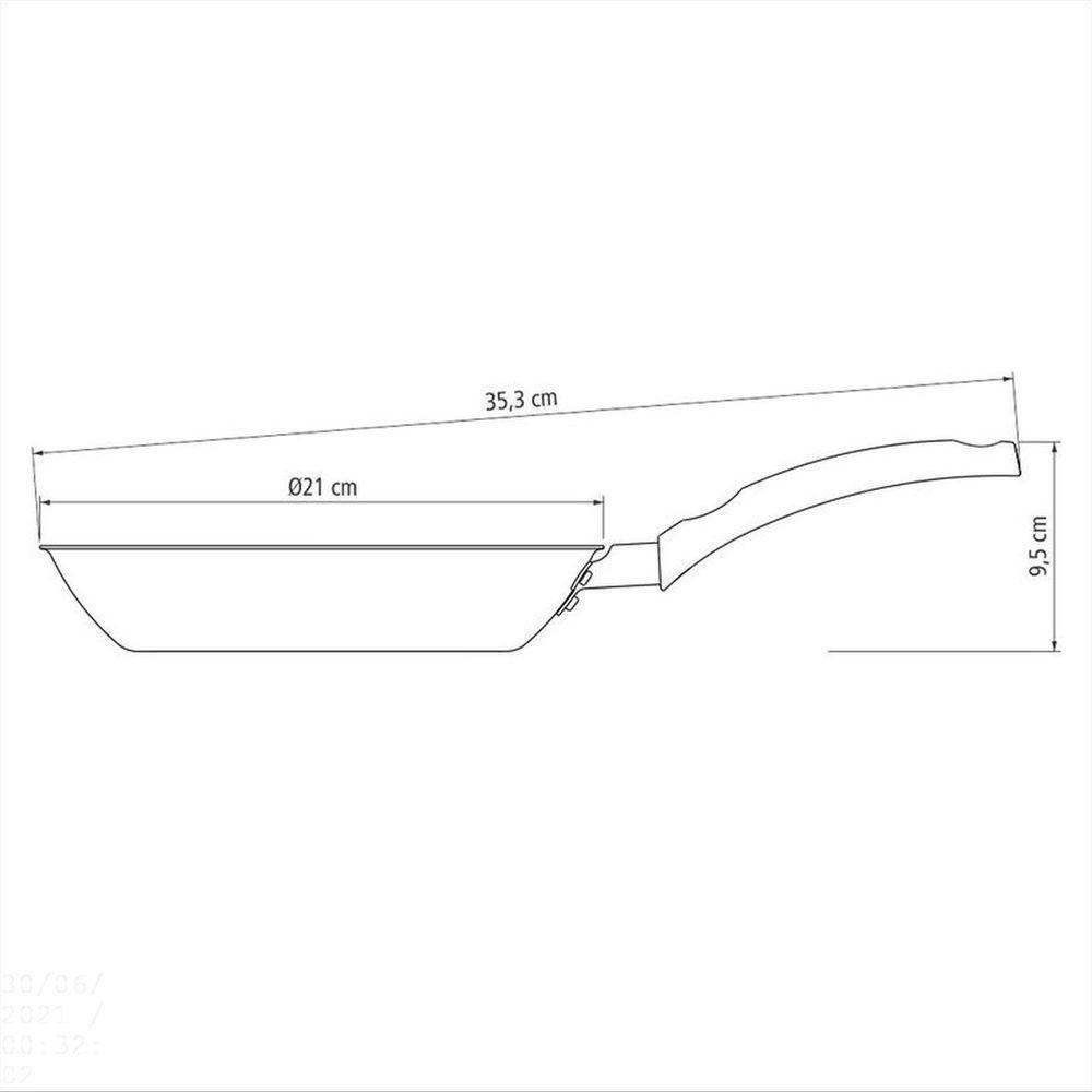 Frigideira Tramontina Turim Em Alumínio Antiaderente Starflon Max Chumbo 20cm 0,8l Tramontina - 3