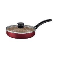 Frigideira Reta Turim Antiaderente Starflon Max Vermelho Com Tampa De Vidro 22 Cm 1,7 L - 1