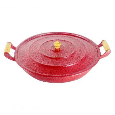 Frigideira Alumínio Craqueada Trad Vermelha 36Cm