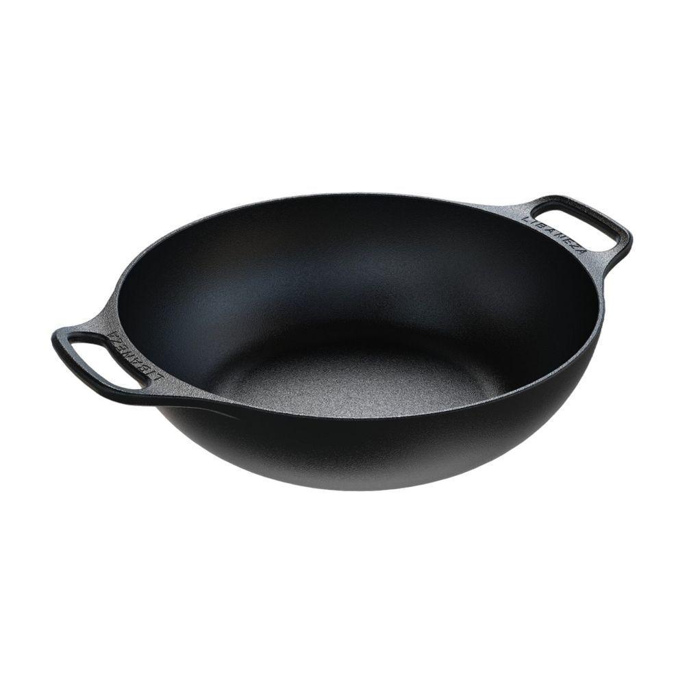 Panela Frigideira Wok 2 Alças Ferro Fundido 36Cm Sem Tampa - 1