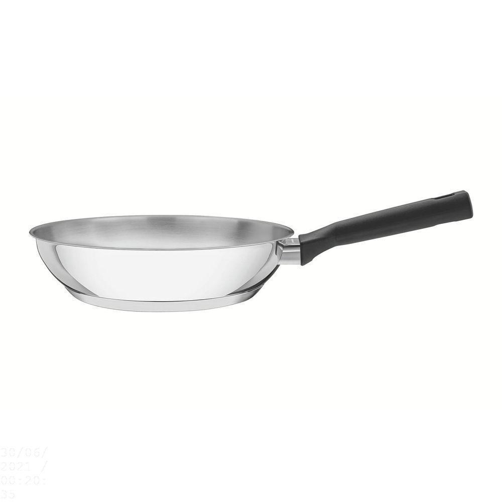 Frigideira Brava Baquelite Em Aço Inox Fundo Triplo Cabo De Baquelite 20 Cm 1,3 L - 1