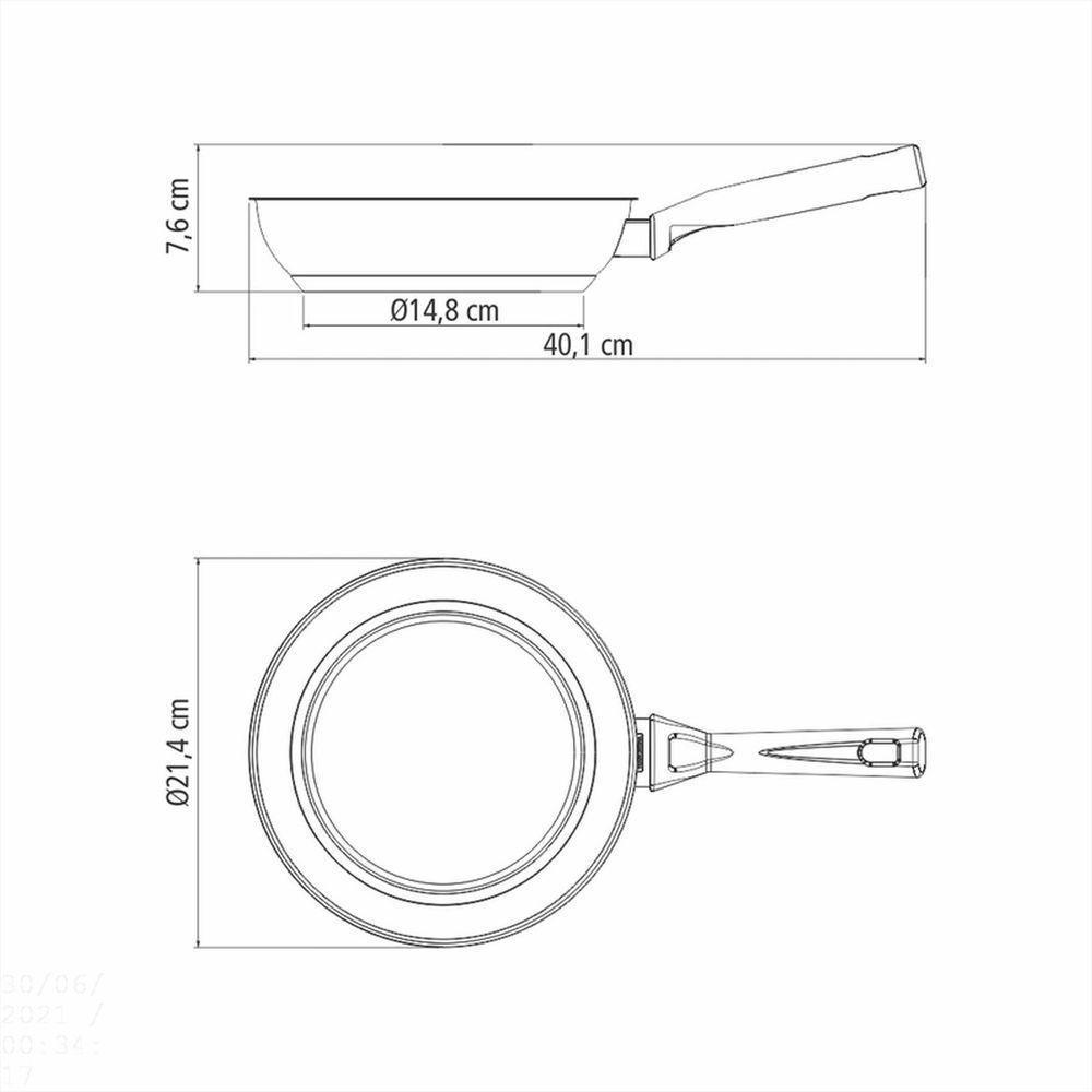 Frigideira Brava Baquelite Em Aço Inox Fundo Triplo Cabo De Baquelite 20 Cm 1,3 L - 4