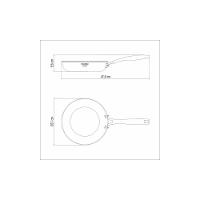 Frigideira Grano Aço Inox Corpo Triplo Revestimento Interno Antiaderente Cabo 26 Cm 2,2 L - 4
