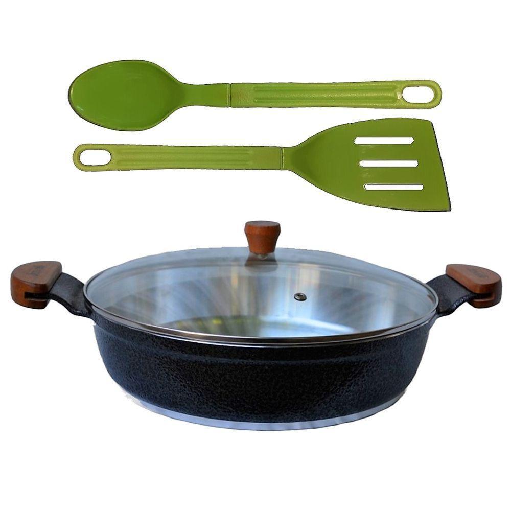 Frigideira Preto Craqueado Alumínio Usinado Talher 04 Am30cm - 1