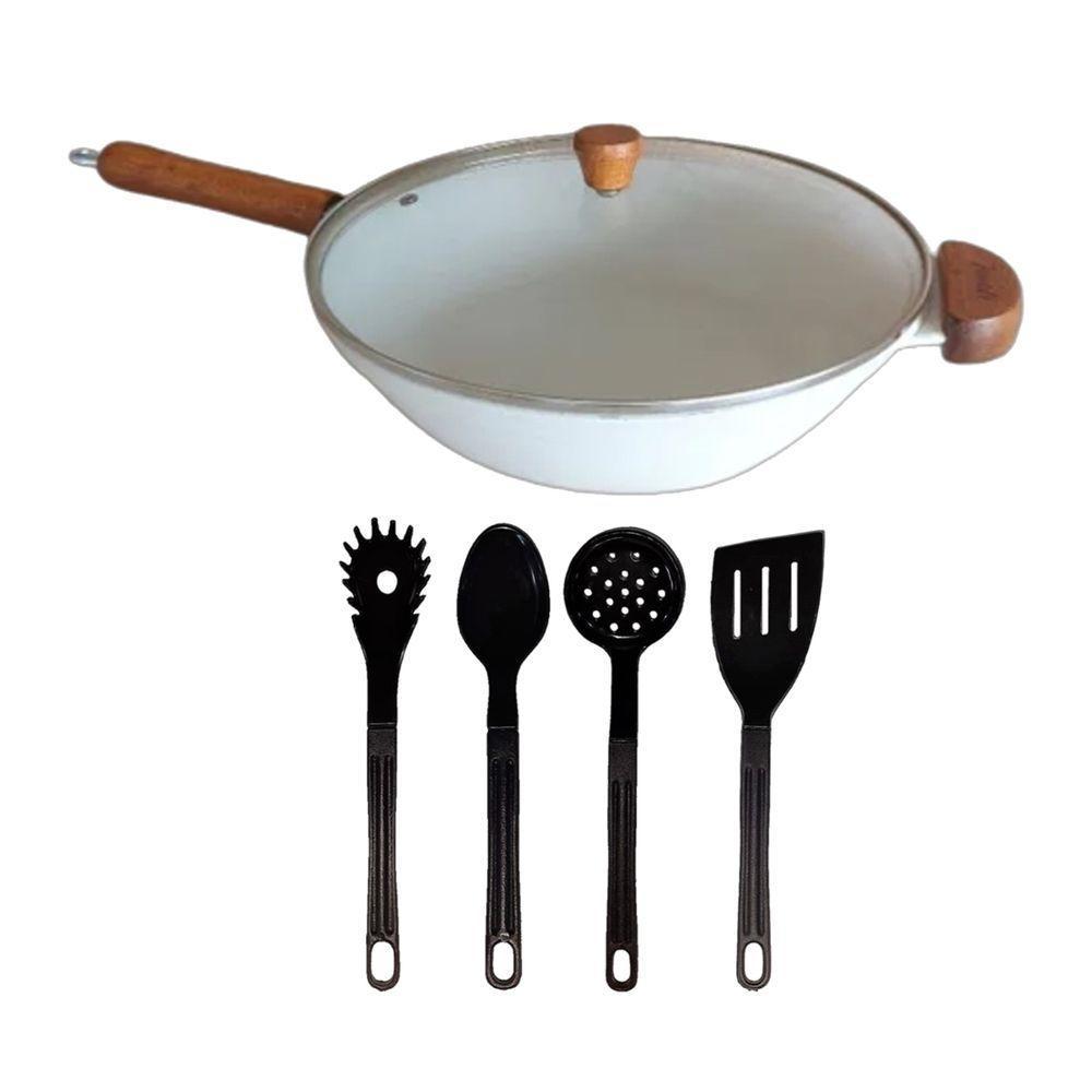 Frigideira Wok Funda Antiaderente Marmorizado Talher 02 28cm - 1