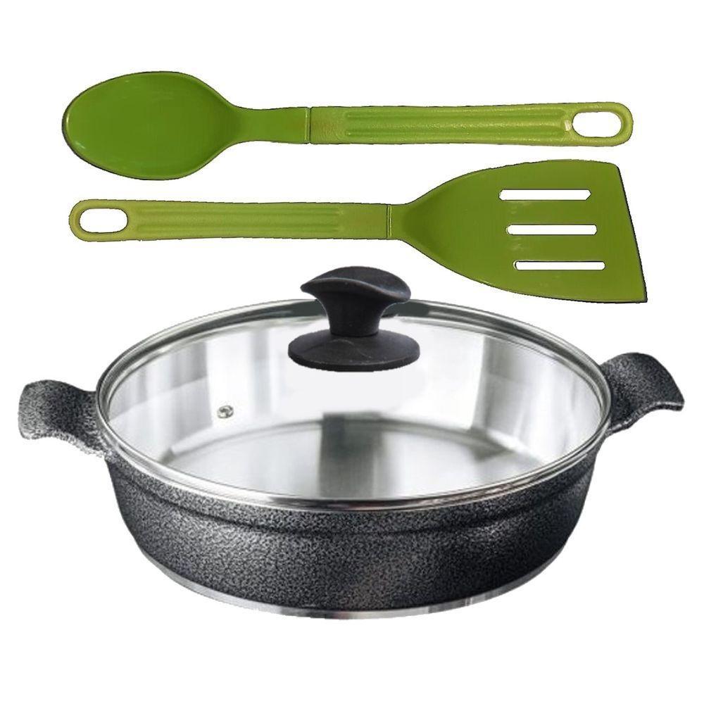 Frigideira Preto Craqueado Alumínio Usinado Talher 04 Aa30cm - 1