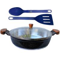 Frigideira Preto Liso Alumínio Usinado Talher 01 Am 30cm - 1