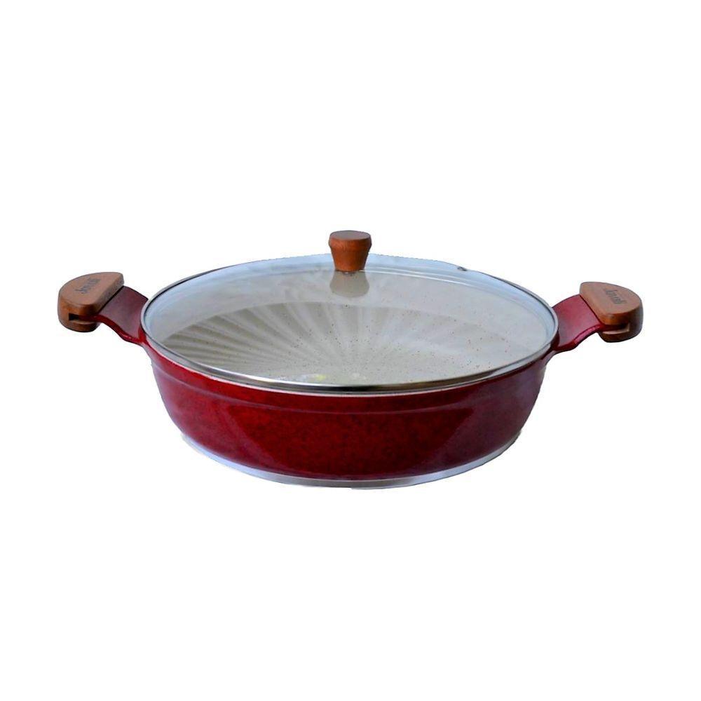 Frigideira Vermelha Antiaderente Marmorizado Javali Am 30cm - 1