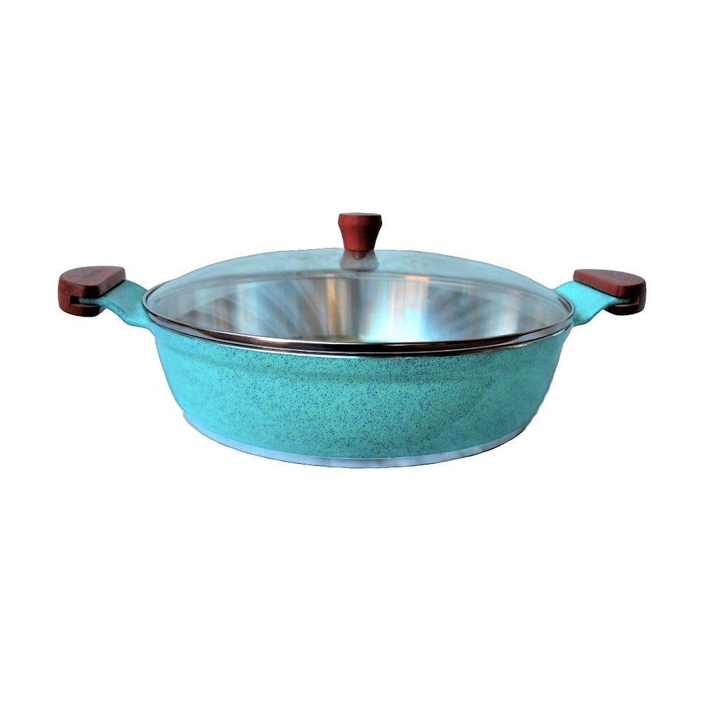 Frigideira Azul Turquesa Alumínio Usinado Javali Am 30cm - 1