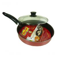 Frigideira 3 Ovos Tampa Vidro Antiaderente Vermelha Docesar - 2