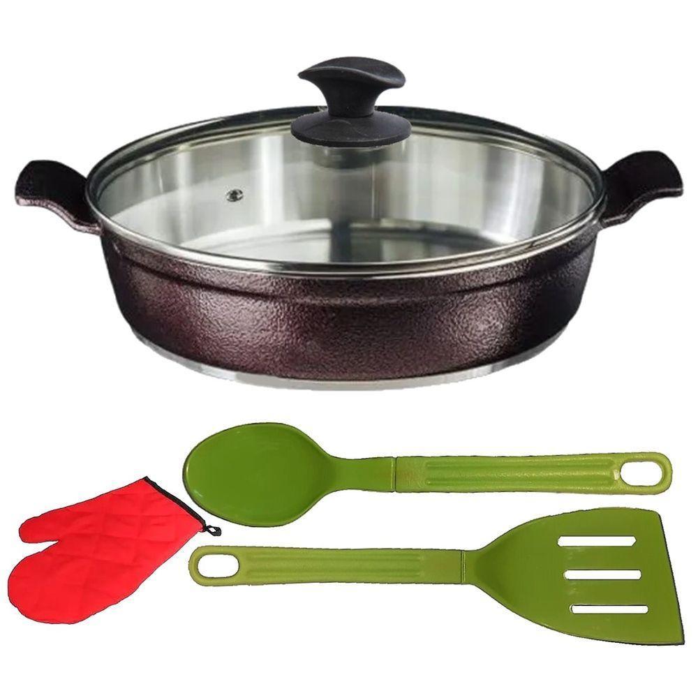 Frigideira Cereja Alumínio Fundido Usinado Tluva 04 30cm - 1