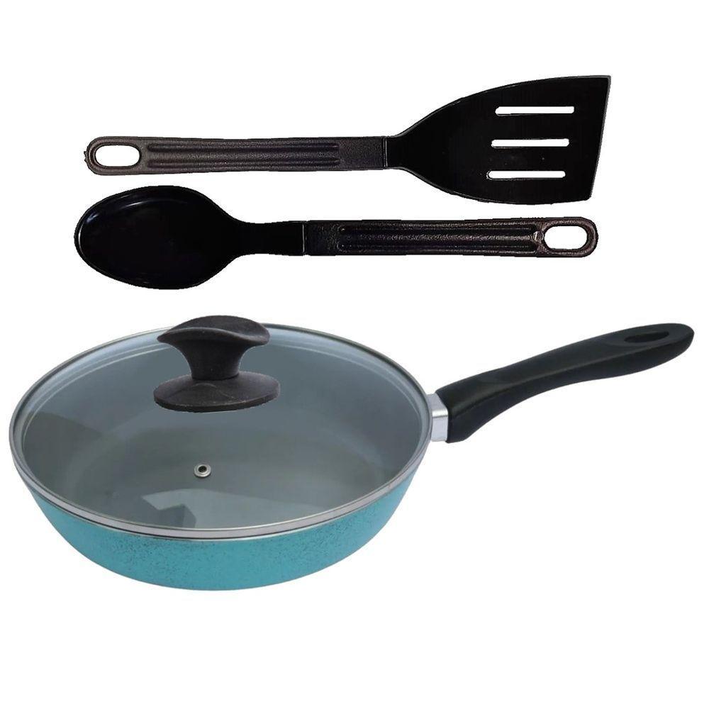 Frigideira Azul Antiaderente Em Cerâmica Talher 02 Cb 16cm - 1