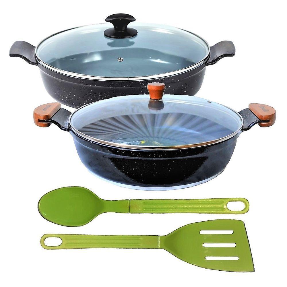 Jogo Frigideiras Antiaderente Em Cerâmica Aaeam 30cm T04 N11 - 1