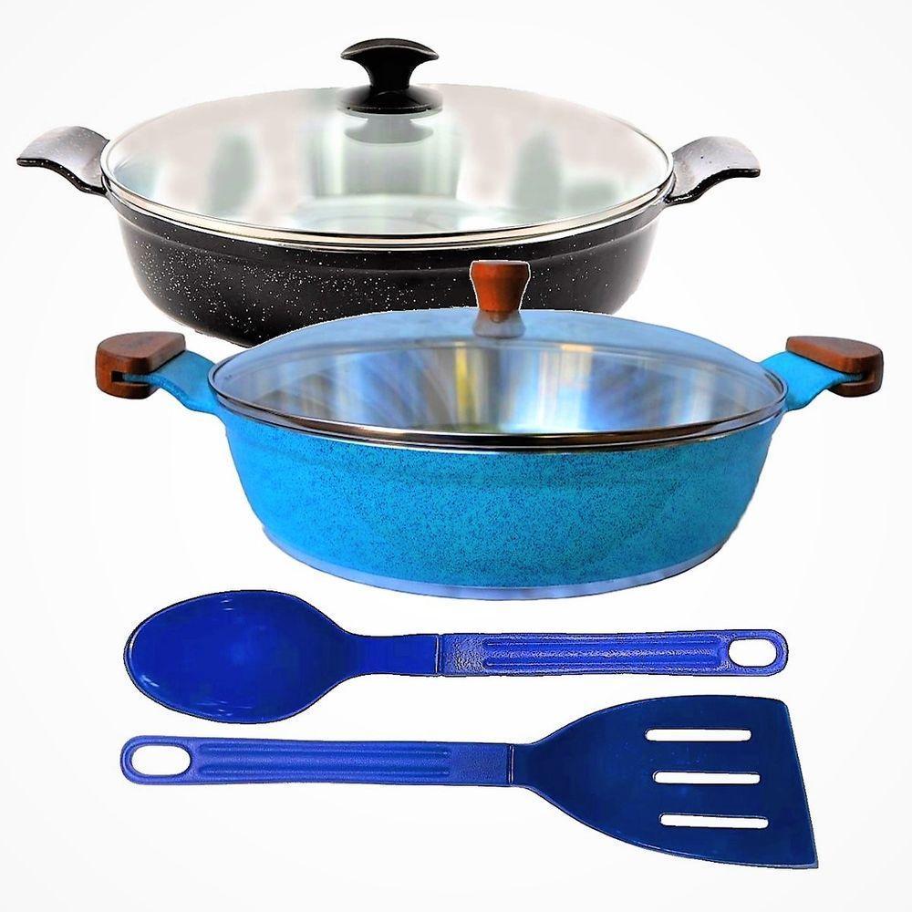 Jogo Frigideiras Antiaderente Usinado Aa E Am 30Cm T01 N05 - 1