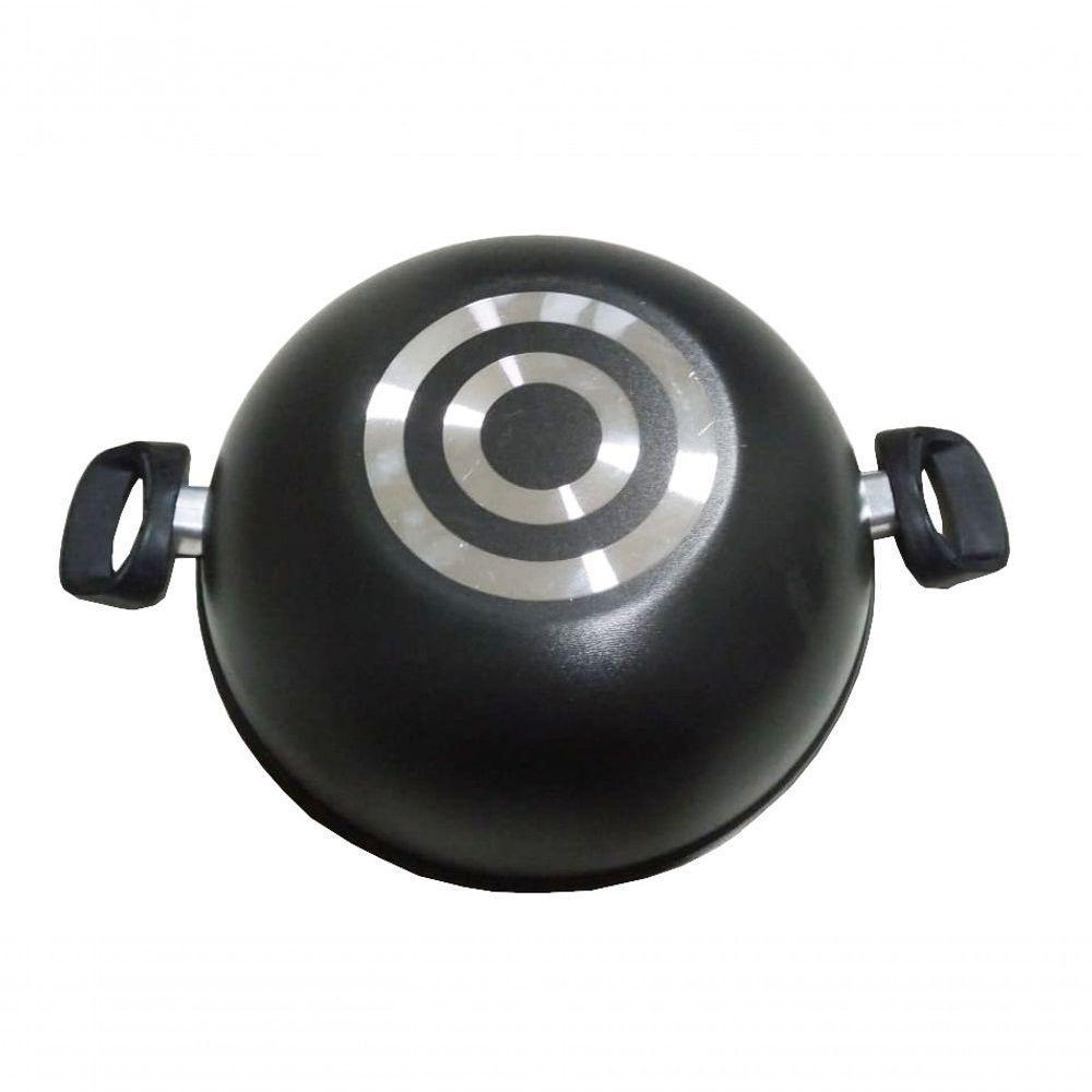 Panela Frigideira Wok Antiaderente C/tampa 30cm Grafite Over - 2