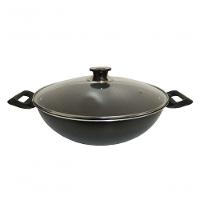 Panela Frigideira Wok Antiaderente C/tampa 30cm Grafite Over - 1