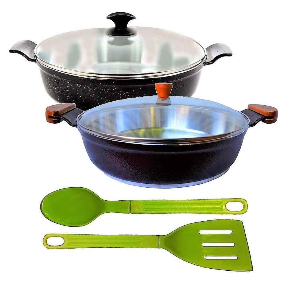 Jogo Frigideiras Antiaderente Usinado Aa E Am 30Cm T04 N03 - 1