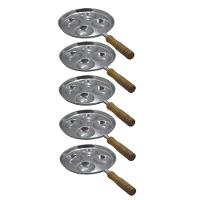 Kit 5 Frigideiras Multi-Ovo Frita 4 Ovos Em Alumínio Batido. - 1