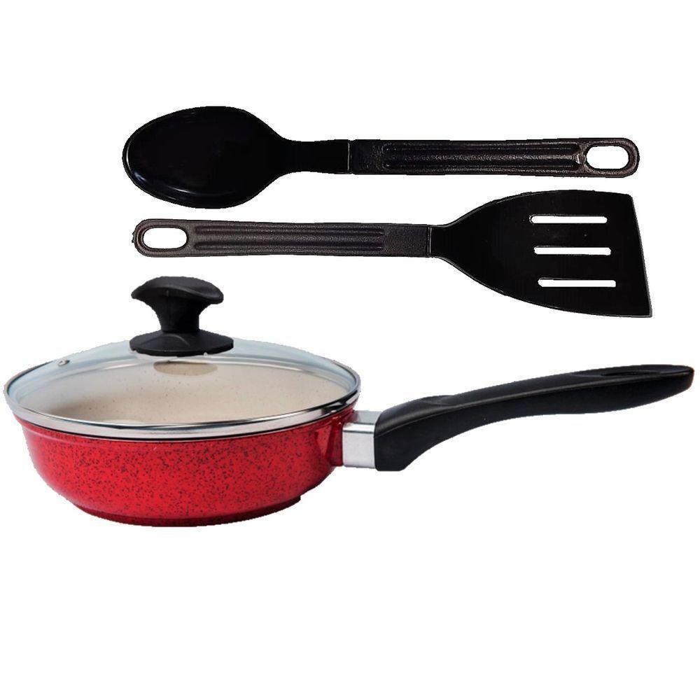 Frigideira Vermelha Antiaderente Marmorizado Talher 02 Cb 24 - 1