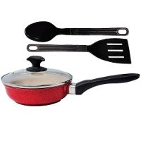 Frigideira Vermelha Antiaderente Marmorizado Talher 02 Cb 24 - 1