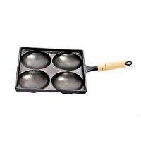 Frigideira Antiaderente 04 Ovo Quadrada Cabo Madeira 23x23cm. - 1