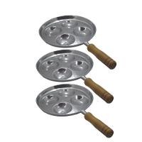 Kit 3 Frigideiras Multi-Ovo Frita 4 Ovos Em Alumínio Batido. - 1