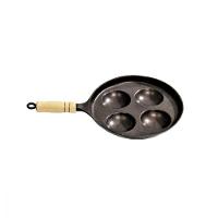 Frigideira Frita 04 Ovos Antiaderente Cabo De Madeira 23Cm - 1