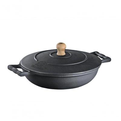 Frigideira Com Alça De Ferro E Tampa De Ferro 2,9 Lts 26 Cm.
