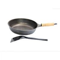 Frigideira Alta Antiaderente Cabo Madeira 30Cm E Espátula. - 1