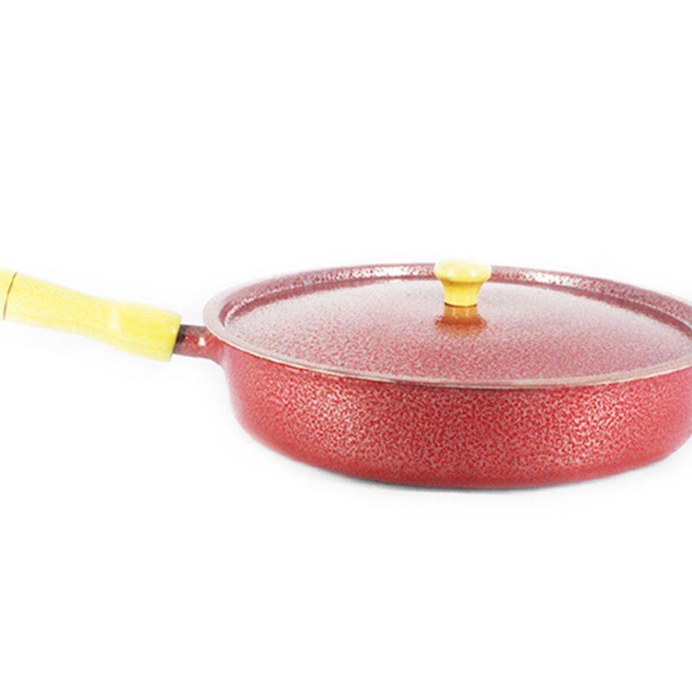 Frigideira Alumínio Fundido Craqueada Cabo de Madeira 26cm - 1