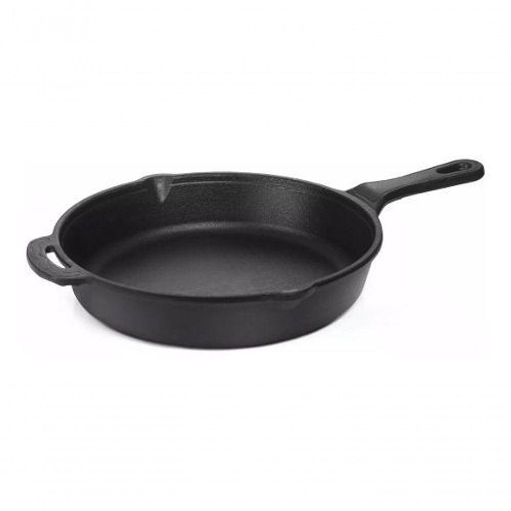 Frigideira Ferro Fundido Com Tampa Vidro E Protetor Térmico - 3