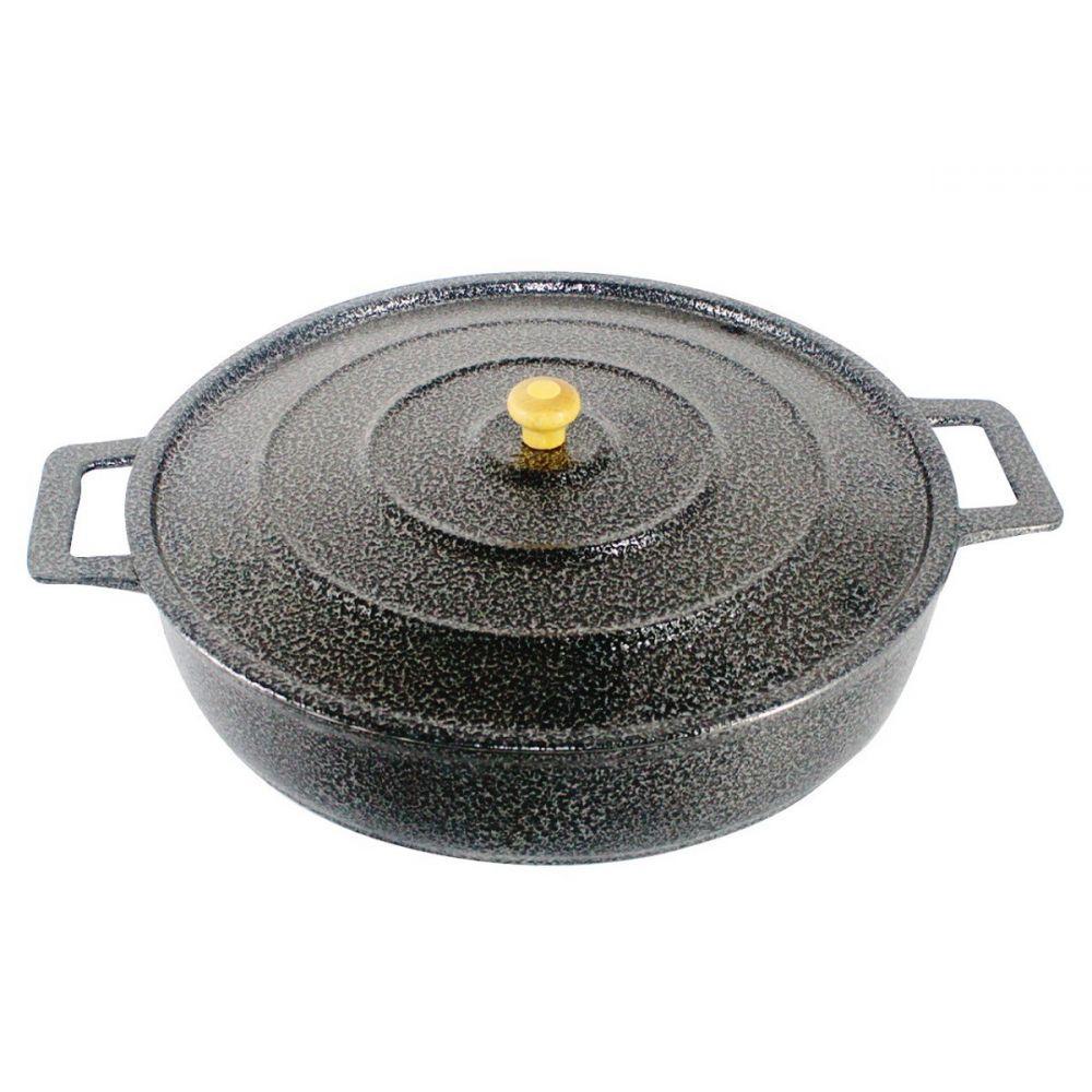 Frigideira Panela Alça de Alumínio Fundido Craqueada 28cm - 2