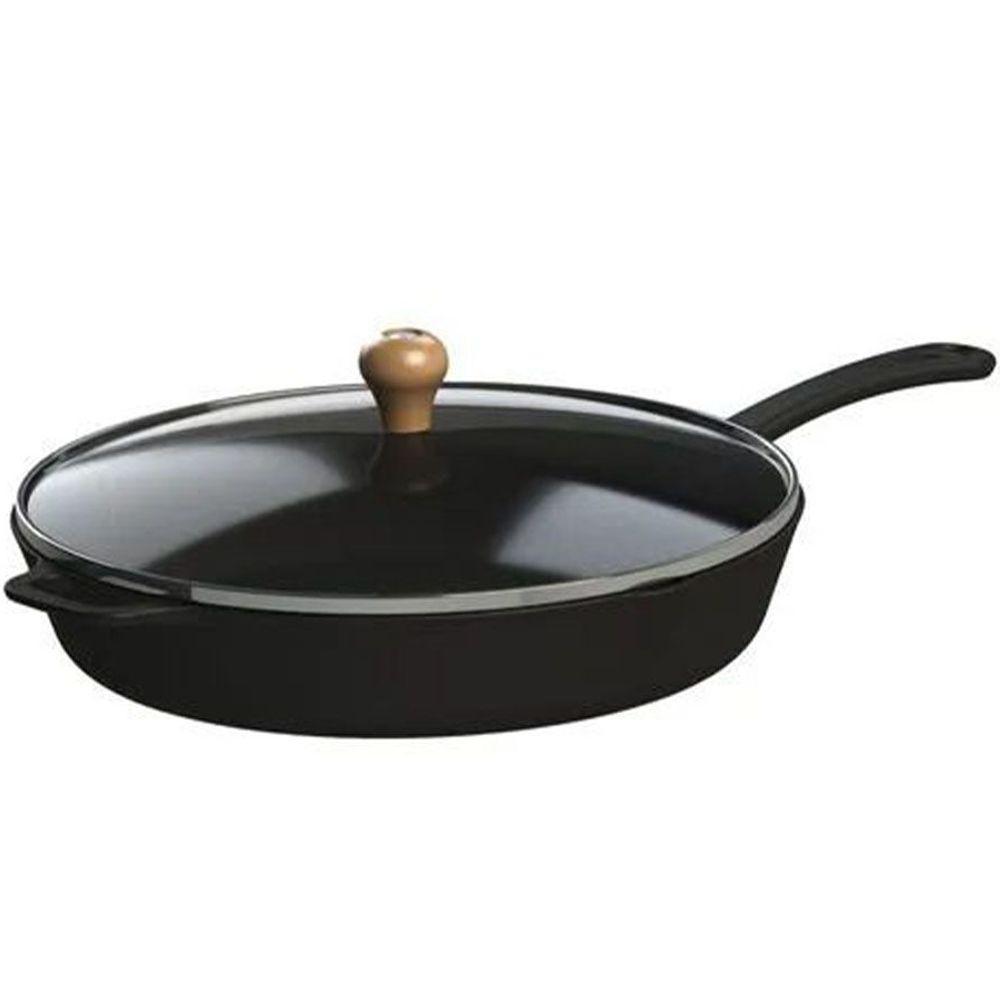 Frigideira Gourmet Cabo Ferro Tampa Vidro Libaneza 20 Cm - 1