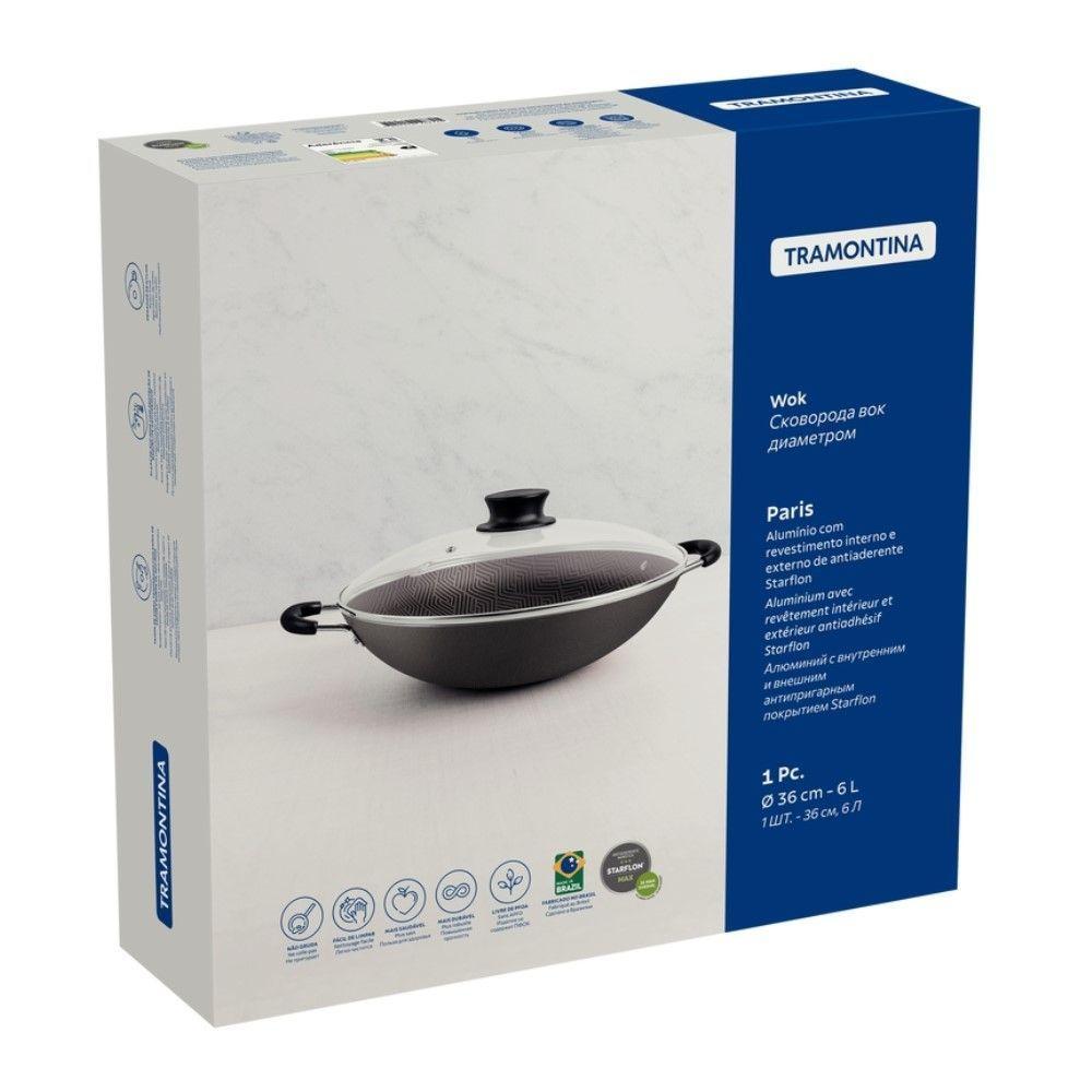 Panela Wok Paris Chumbo 36 Cm 6 L Em Alumínio - 2