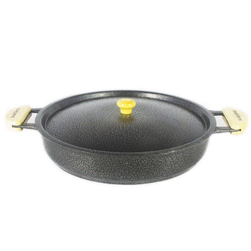 Frigideira Alumínio Fundido Craqueada Alça Meia Lua 40cm - 2