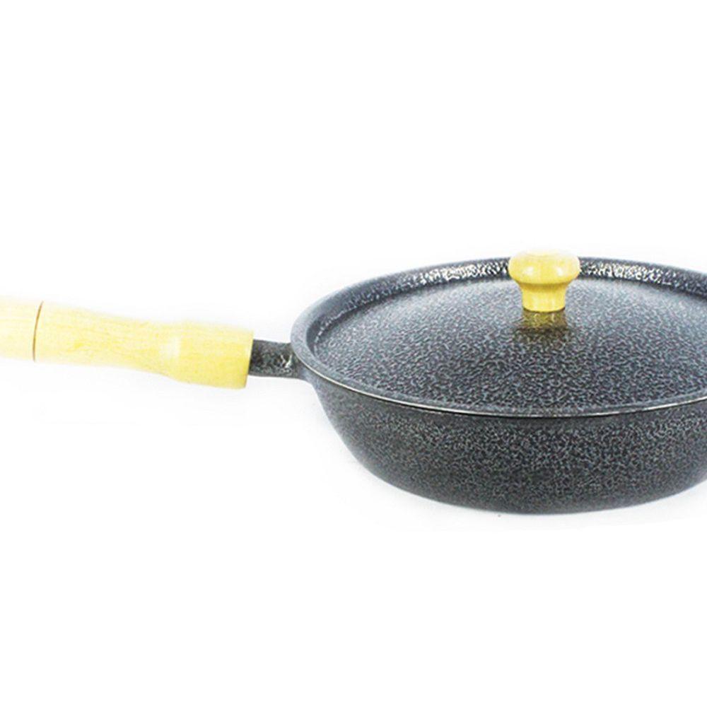 Frigideira Alumínio Fundido Craqueada Cabo de Madeira 26cm - 1