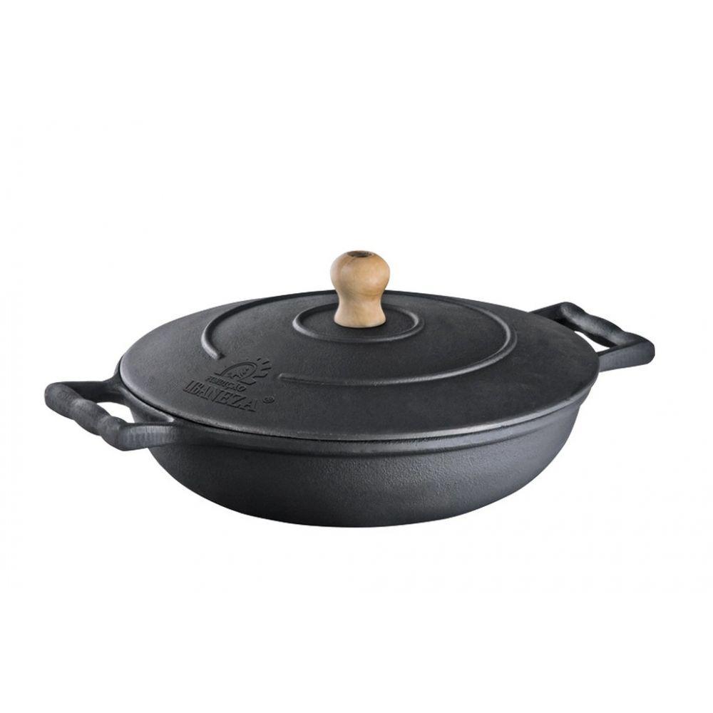 Frigideira com Alça de Ferro e Tampa de Ferro 26Cm - 2