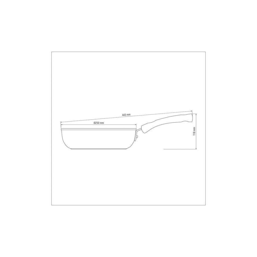 Frigideira Funda Mônaco Induction 24cm 2,7l Alumínio Antiaderente Starflon Preto - 2