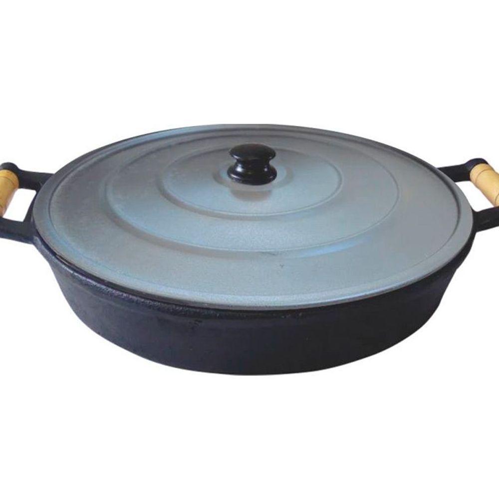 Frigideira de Ferro Fundido com Tampa de Alumínio 4 Litros - 1