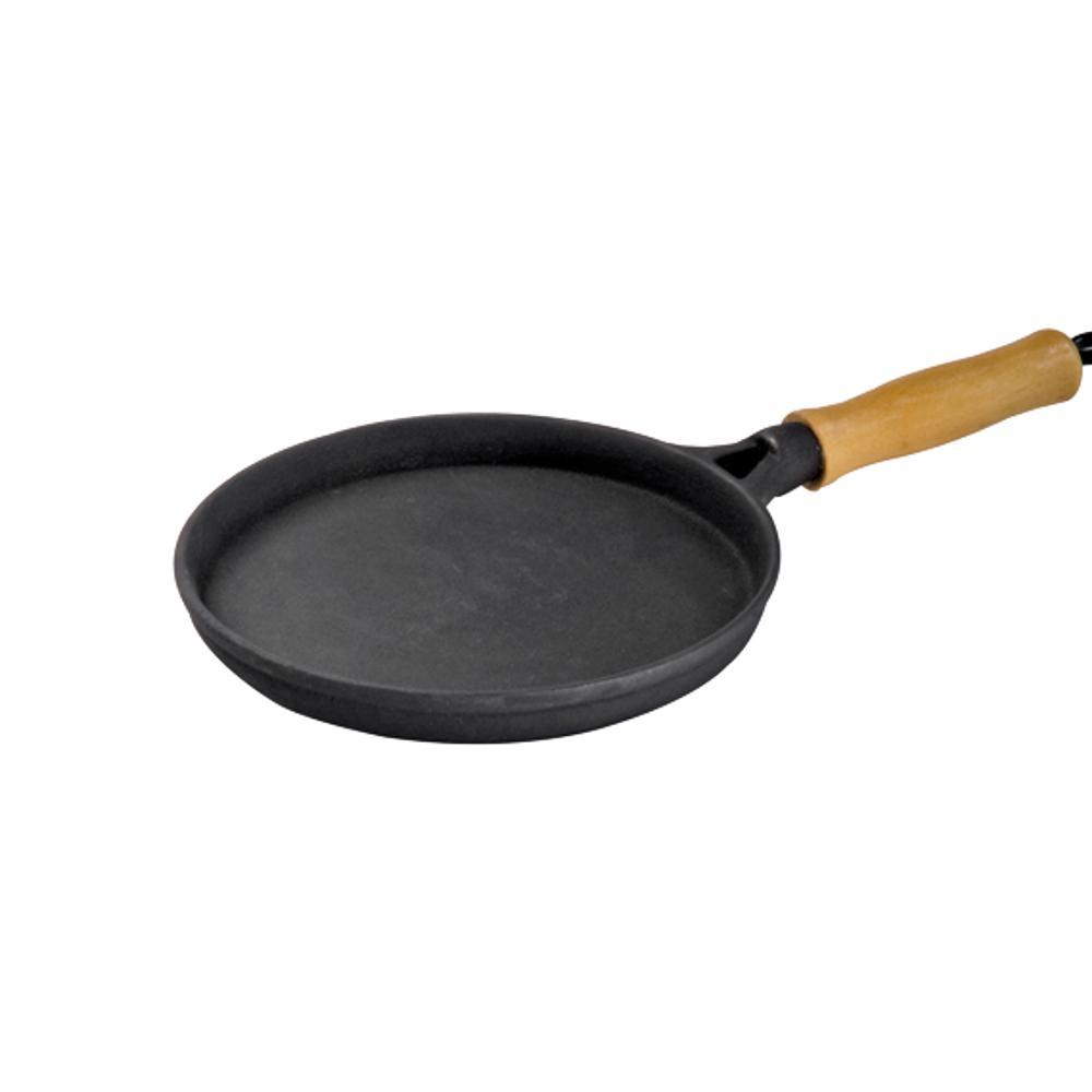 Frigideira Ferro Cabo Madeira para Tapioca ou Omelete 18cm - 1