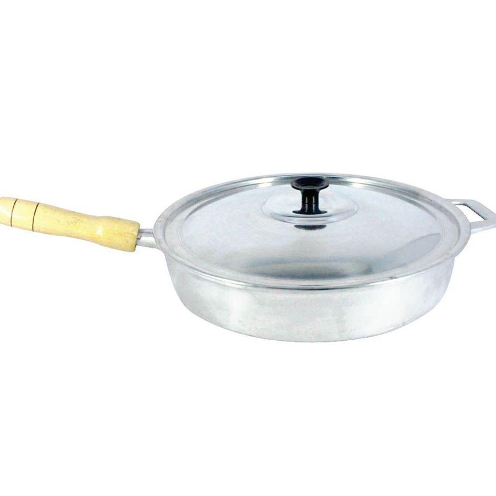 Frigideira Alumínio Fundido Polida Cabo de Madeira 20cm - 1