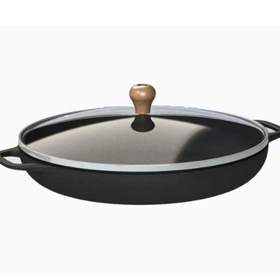 Frigideira Gourmet 2L Alça Ferro Tampa Vidro Libaneza 26cm