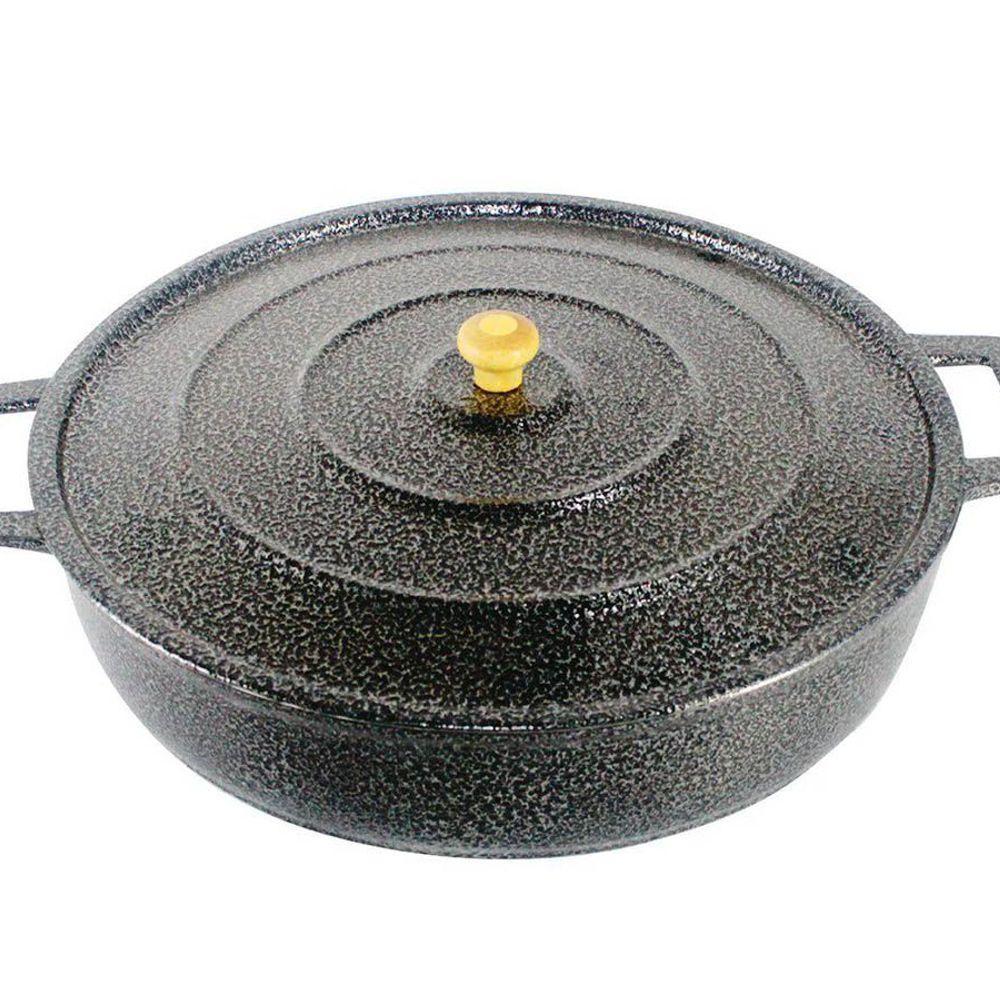 Frigideira Alça de Alumínio Fundido Craqueada Preta 45cm - 1
