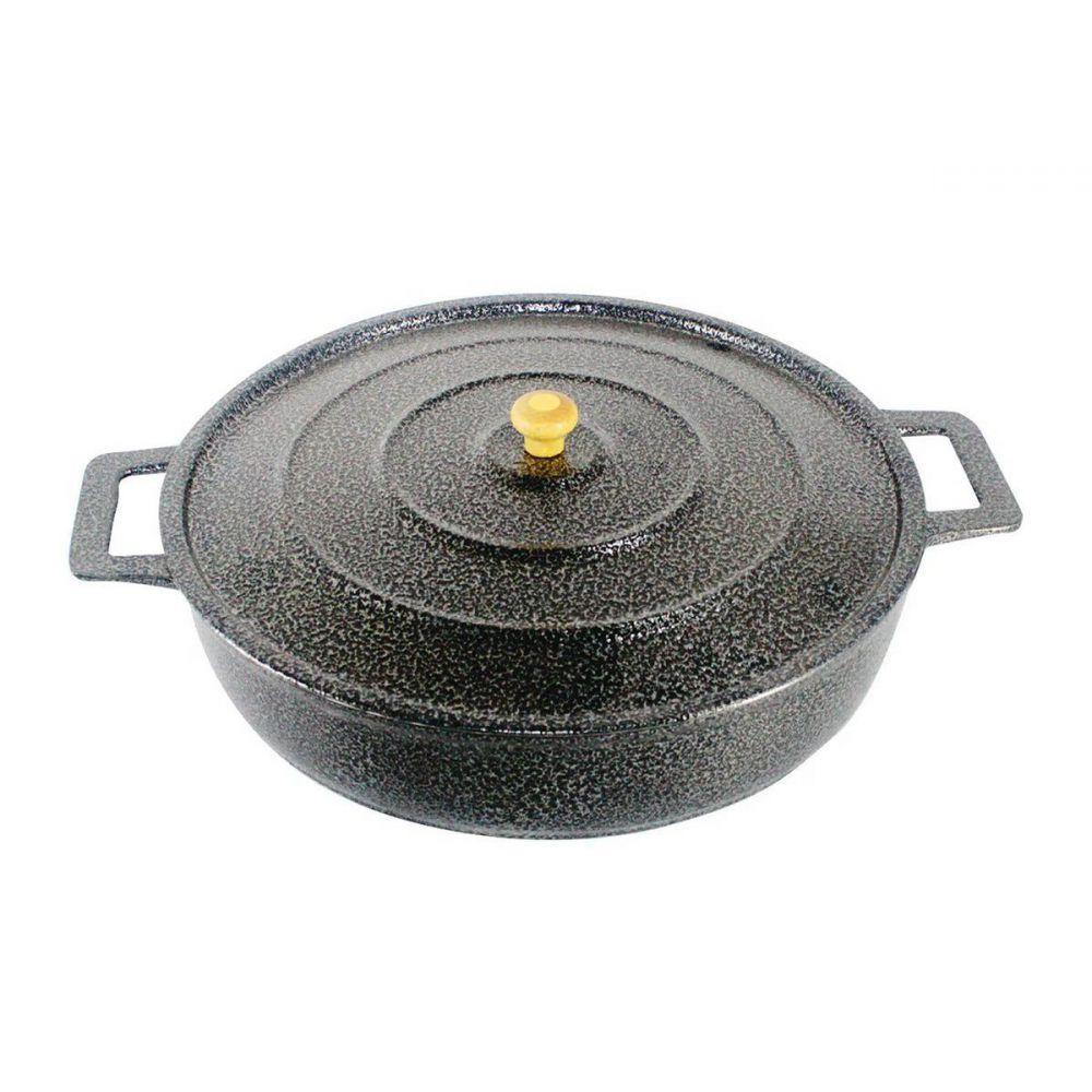 Frigideira Alça de Alumínio Fundido Craqueada Preta 45cm - 2